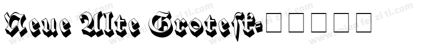 Neue Alte Grotesk字体转换
